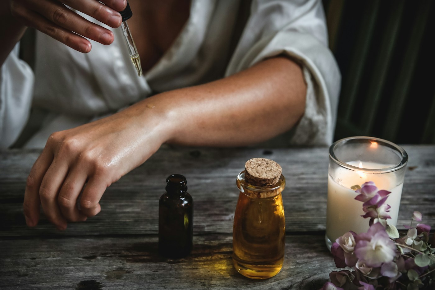 Calm room prepared for a private massage appointment